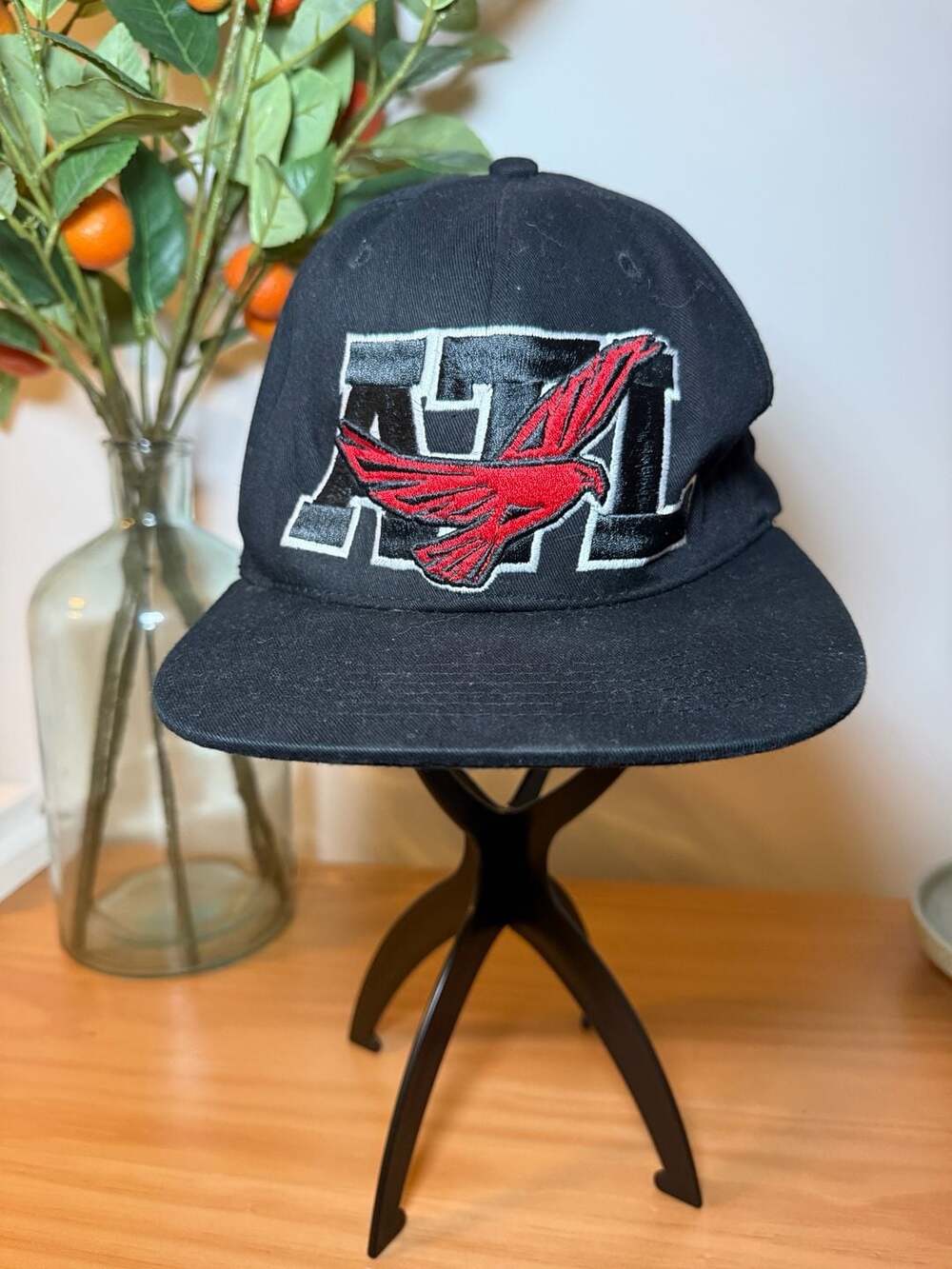 Atlanta Falcons NFL Snapback Hat Black Red ATL Bird Logo